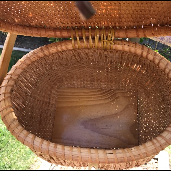 VINTAGE Wicker Picnic Basket Purse 🎀 - Picture 4 of 6